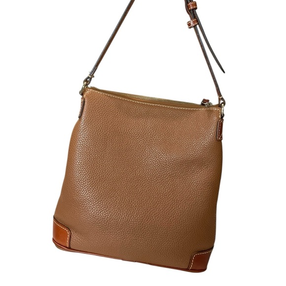 Dooney & Bourke Light Brown Pebbled Leather Crossbody Bag - Picture 2 of 12